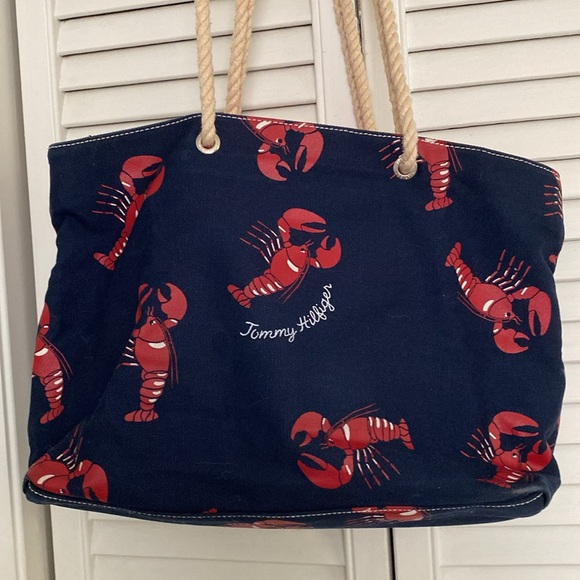 Vintage Y2K Tommy Hilfiger Canvas Lobster Tote - Picture 3 of 9